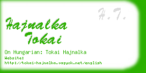 hajnalka tokai business card